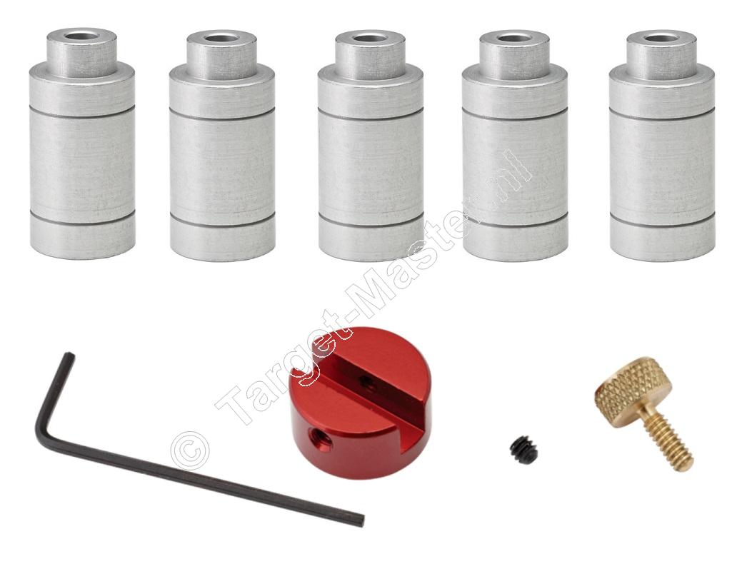 Hornady Lock-N-Load CARTRIDGE HEADSPACE GAUGE KIT, Body met 5 Bushing Set